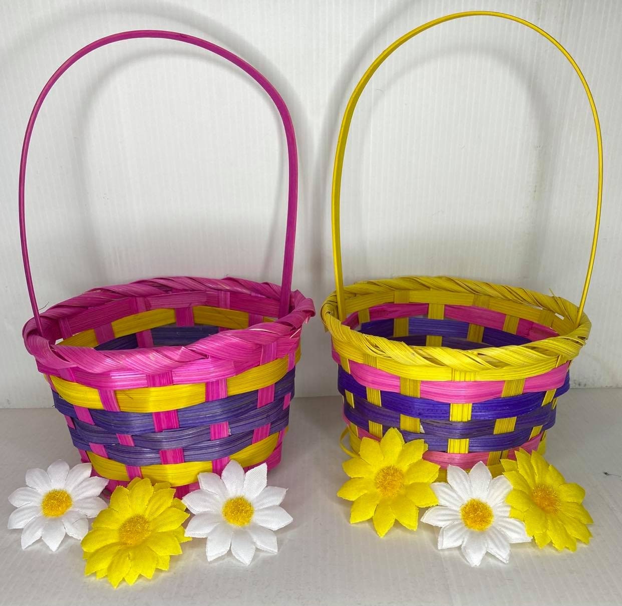 Easter Egg Hunt Basket for Children/kids Wicker Baskets Easter Bucket for Children Easter Egg