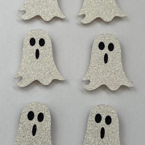 Fantômes Halloween paillettes 6 décorations auto-adhésives faites à la main décorations de cartes pour enfants