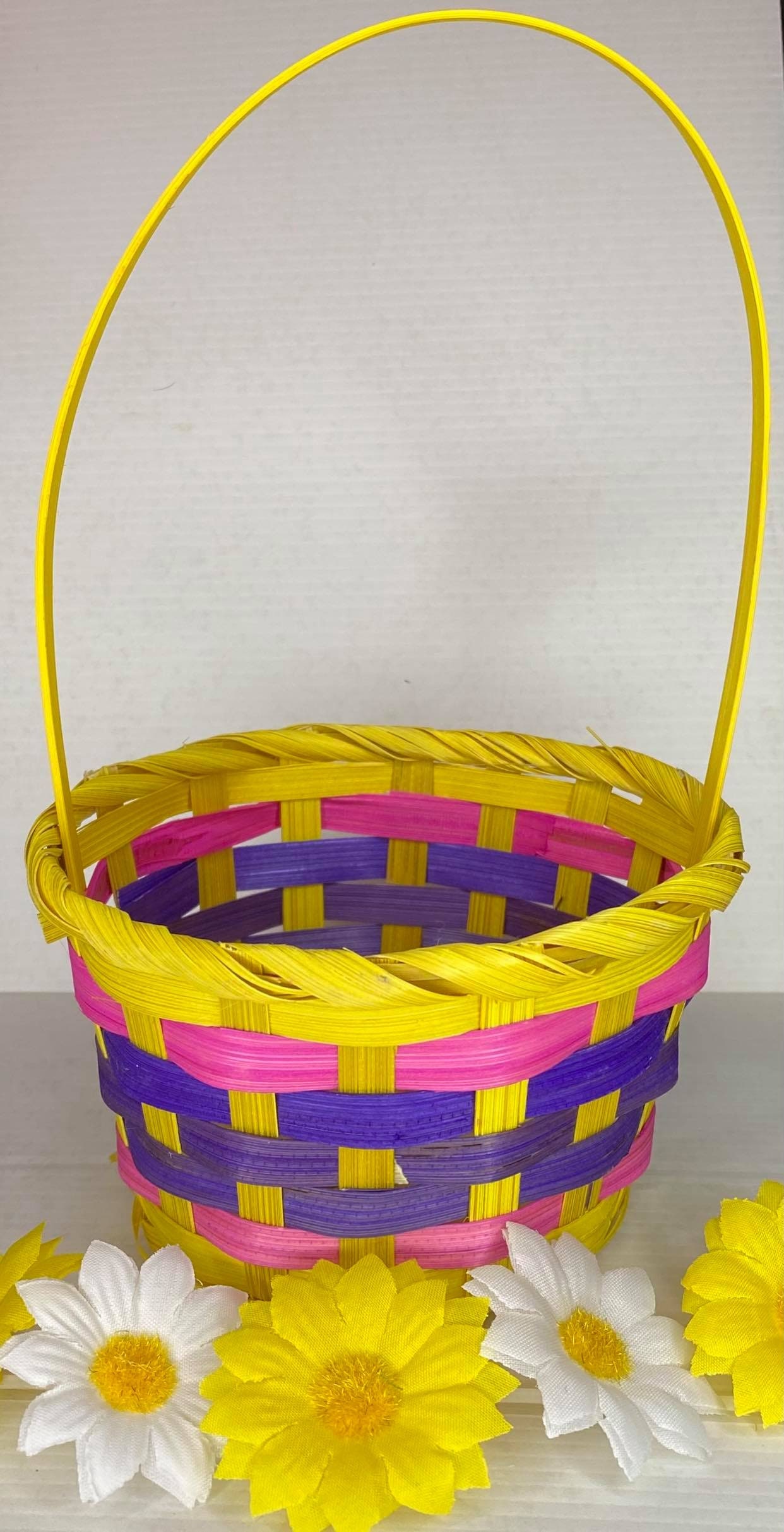 Easter Egg Hunt Basket for Children/kids Wicker Baskets Easter Bucket for Children Easter Egg