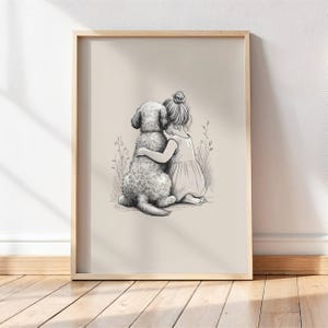 Antique Girl With Dog Picture - Etsy
