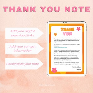 Etsy Digital Product Templates for Sellers - Thank You Note for Digital ...