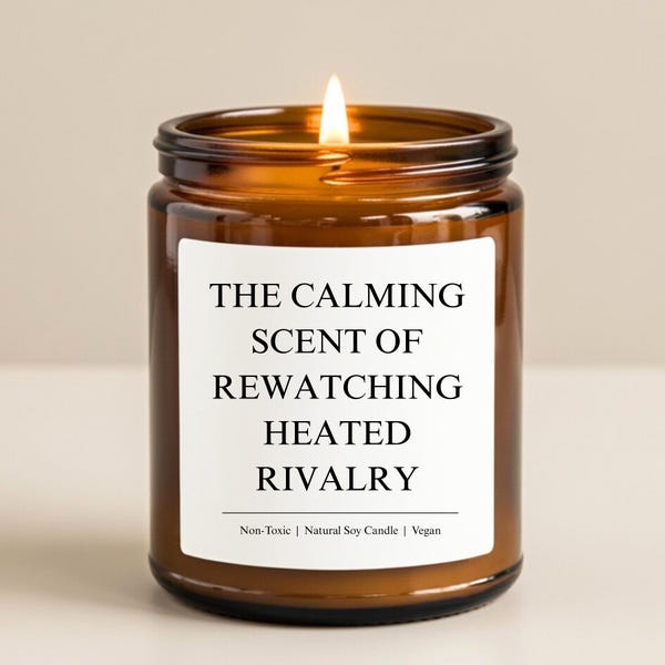 Bougie de rivalité chauffée - Cadeau Booktok Hockey Romance