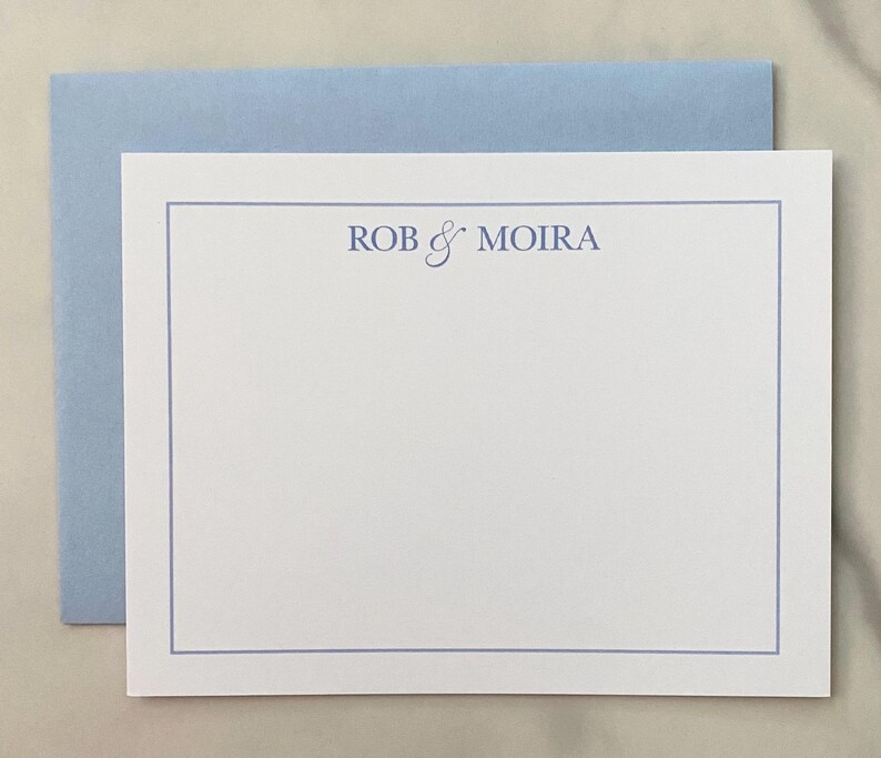Couples Personalized Stationery, Flat Note Cards, Set of 15 - Etsy