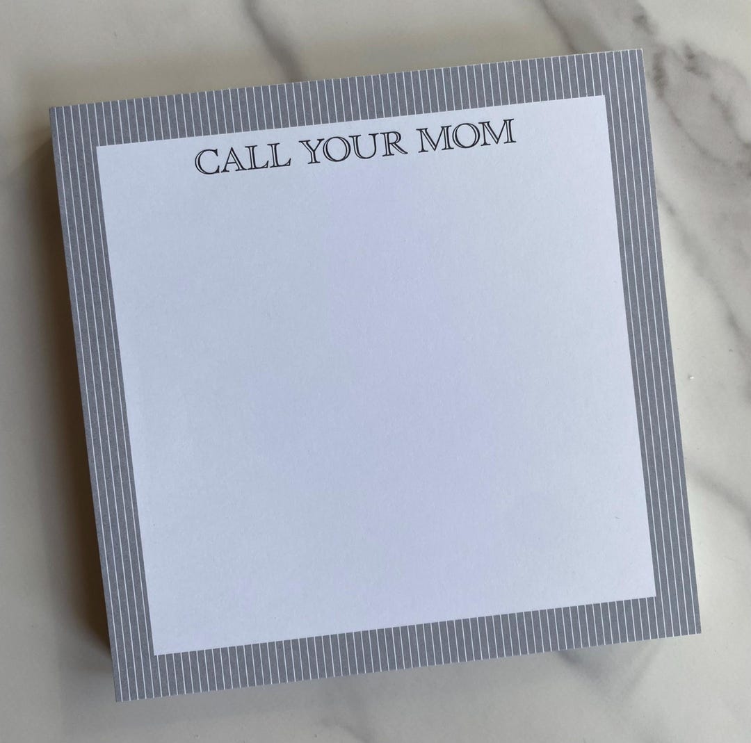 Call Your Mom Notepad, 100 Pages, Size 5.25 X 5.25 Inches - Etsy