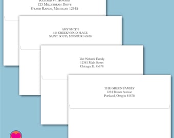 Personalized Return Address Envelopes, Stationery Set of 15, Order Add On