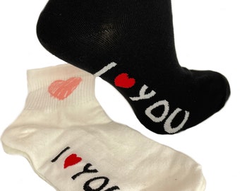 Valentine I Love You Heart Ankle Socks Women