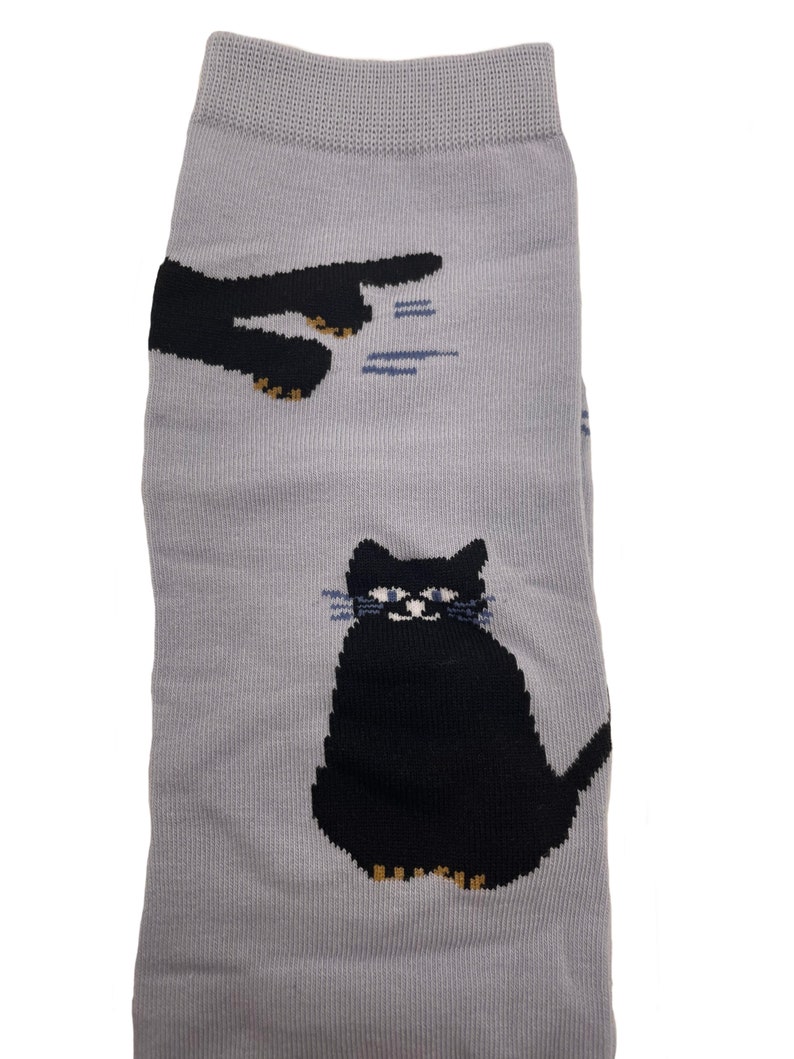 Gray W/black Cats Tabi Socks Japanese Style Splittoe Etsy