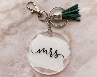 MRS Acrylic Keychain | Personalized Acrylic Keychain | Engagement Gift for Her | Bride | Soon to be Mrs