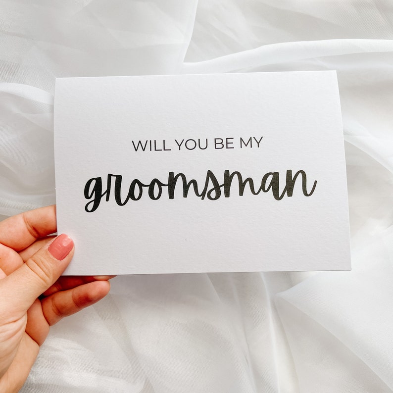 Groomsman Card Bridal Party Proposal Card Wedding Party Suit up Bride and Groom Bride to be Custom Proposal Cards Engagement image 1