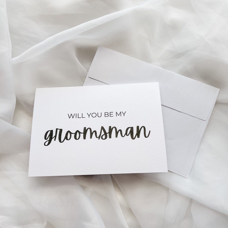 Groomsman Card Bridal Party Proposal Card Wedding Party Suit up Bride and Groom Bride to be Custom Proposal Cards Engagement image 5