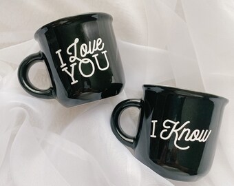 Espresso Mug Set | Coffee Lover | Housewarming Gift | Mr and Mrs Glasses | Engagement Gift | Anniversary Gift Idea | Gift for Couple | Cafe