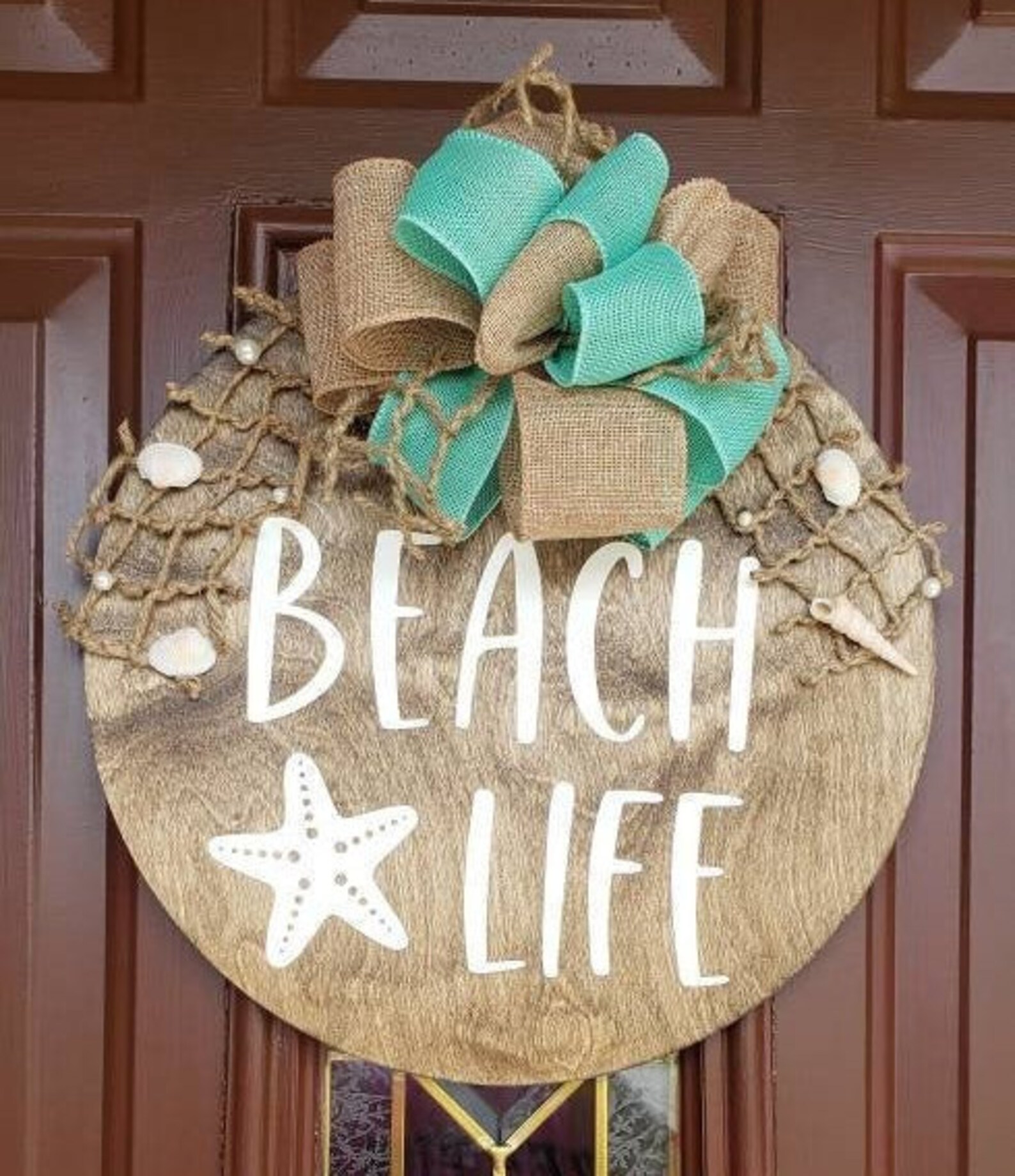 Beach Life Door Hanger Nautical Summer Door Hanger Etsy