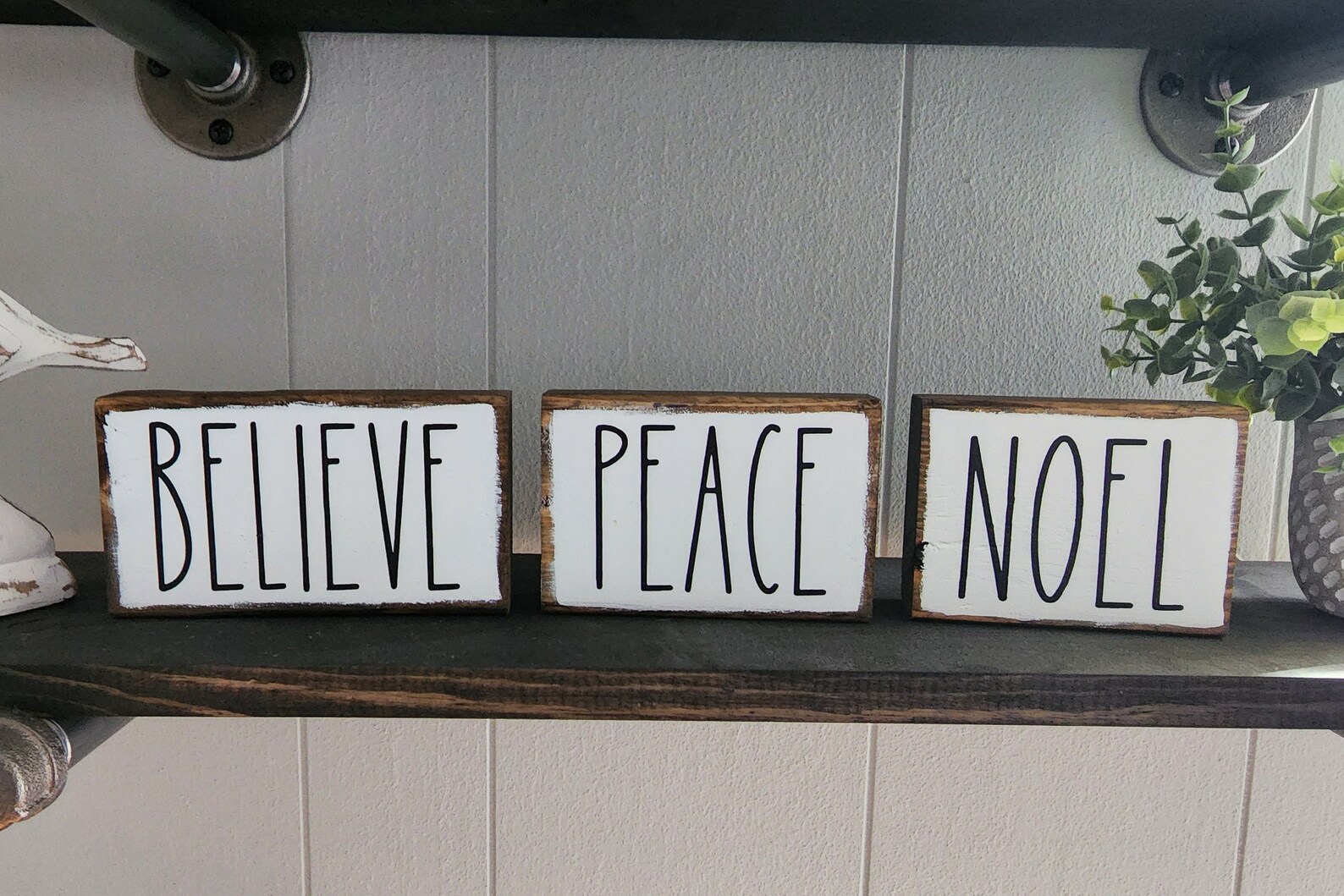 Set of 3 Rustic Wood Block Signs Rae Dunn Inspired Farmhouse Fall ...