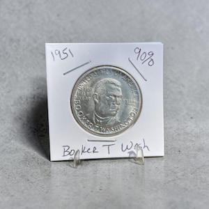 1951 Booker T. Washington Commemorative Half Dollar - 90% Silver - VERY Nice