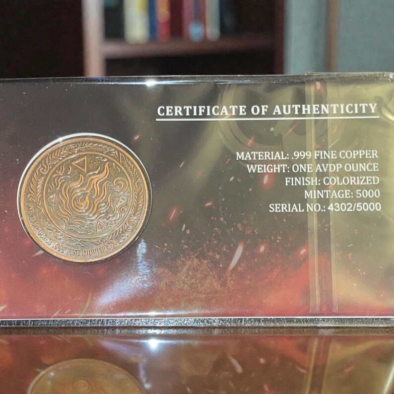 COPPER .999 1oz Round - Phoenix Colorized in Blister Pack - Limited ...