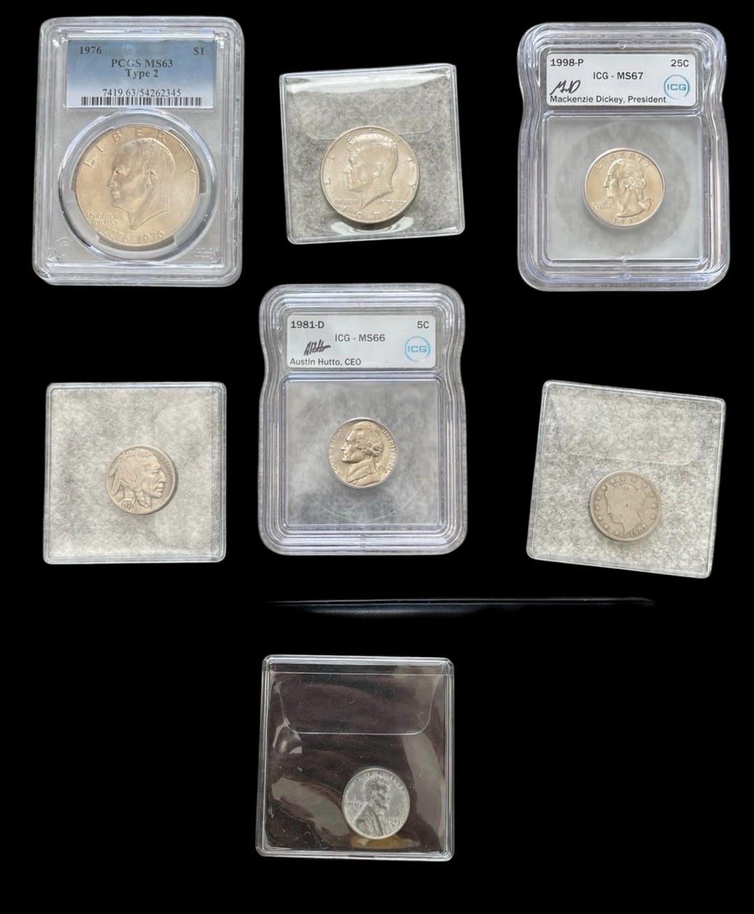 US Coin Collectors Starter Kit - Including Graded Coins, Buffalo Nickel ...