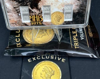 BHB Hits Triple Grams Vol 1 NV Coin 3x1g .999 Silver Bar Display Set