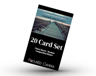 Hojas de trucos de conceptos básicos de composición: juego de 20 cartas de técnicas creativas para principiantes, estudiantes y educación en casa