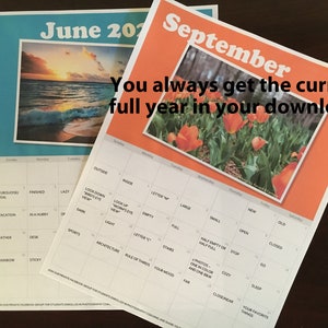 Photography Inspiration Full Year Calendar DIGITAL DOWNLOAD Get Daily Photography Tasks / Creative Prompts image 2