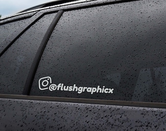 Custom instagram account name decal x2