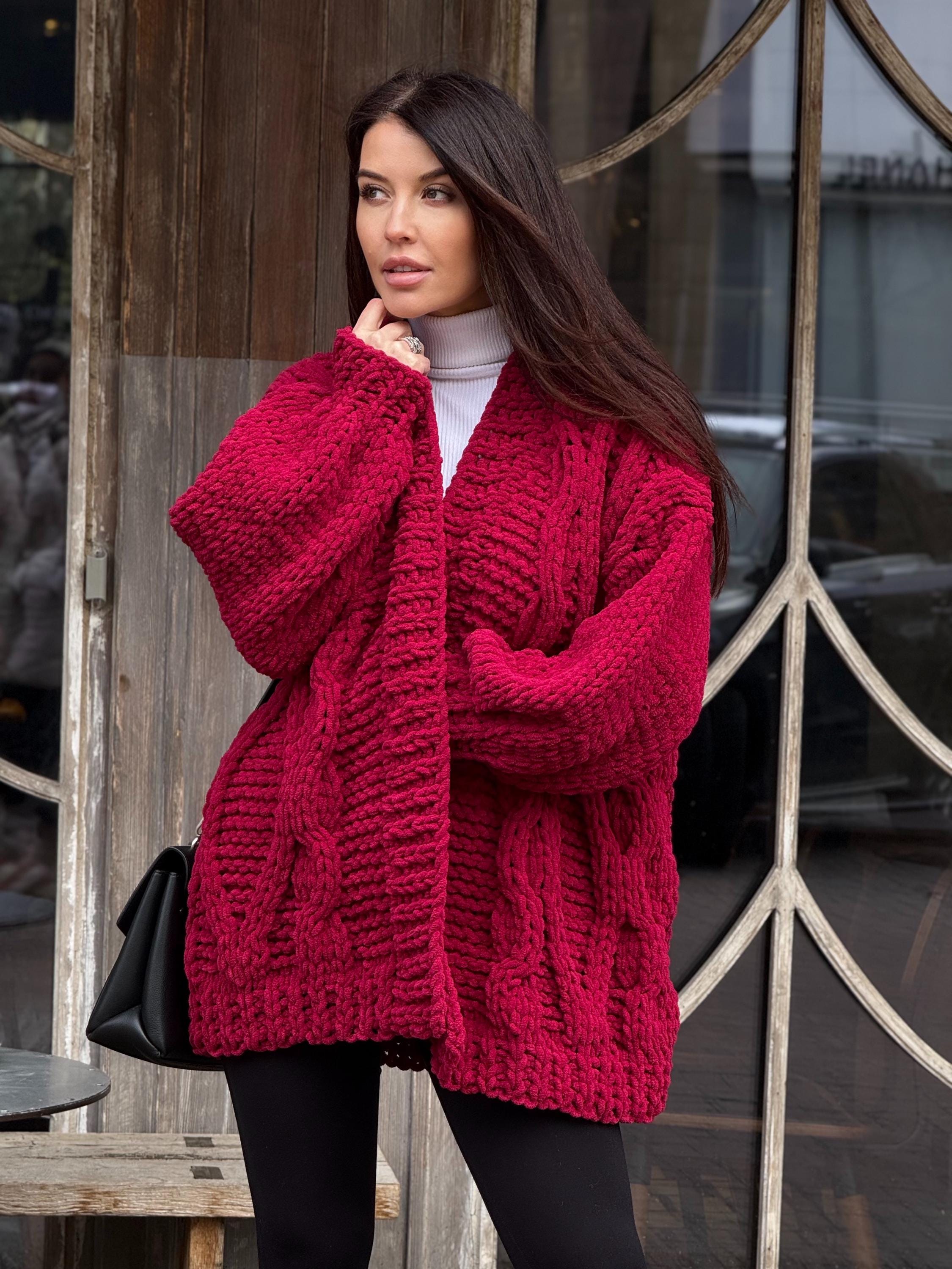 売れ筋商品|||イーブン アンド オド ニット&セーター レディース アウター Cardigan - red AMBIDEX Store 【予約販売】○ウール/mohair/ナイロン
