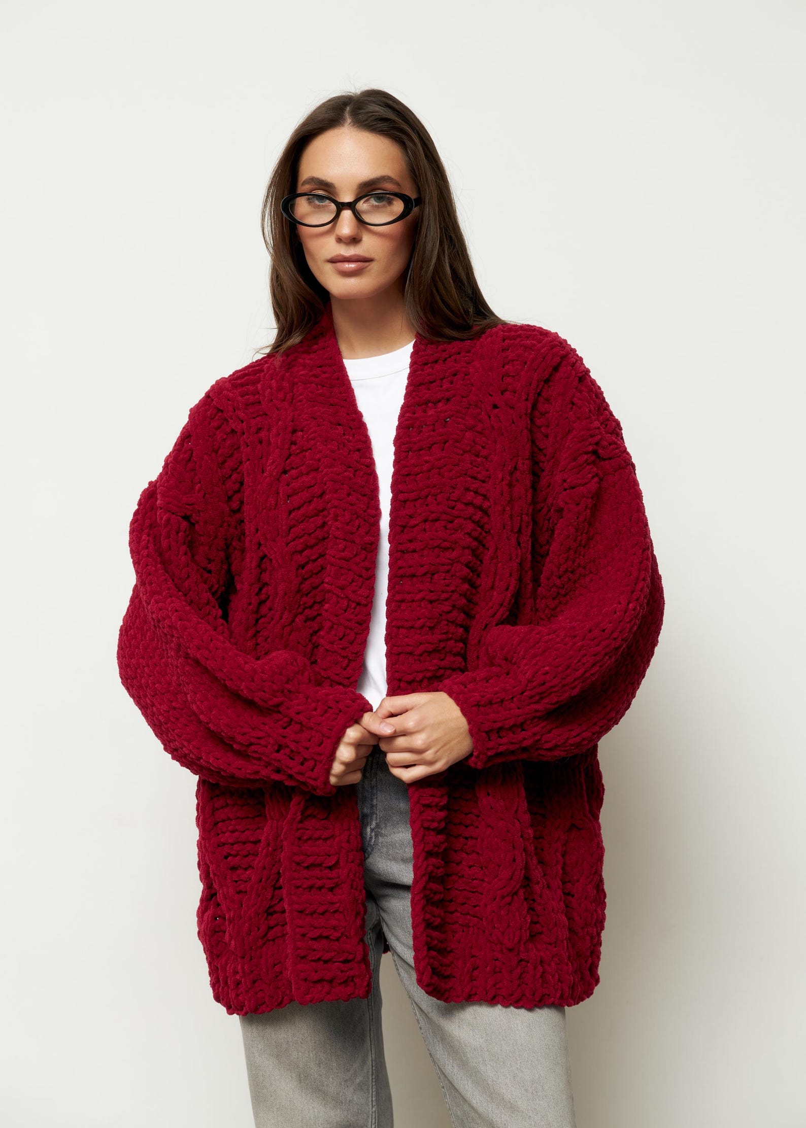 Chunky Knit Open Front Cardigan