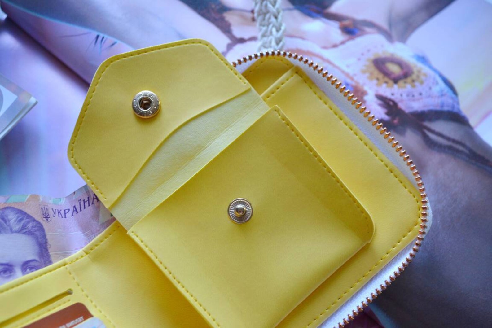 Vegan Leather Wallet Eco Leather Wallet Women Bifold Wallet Etsy