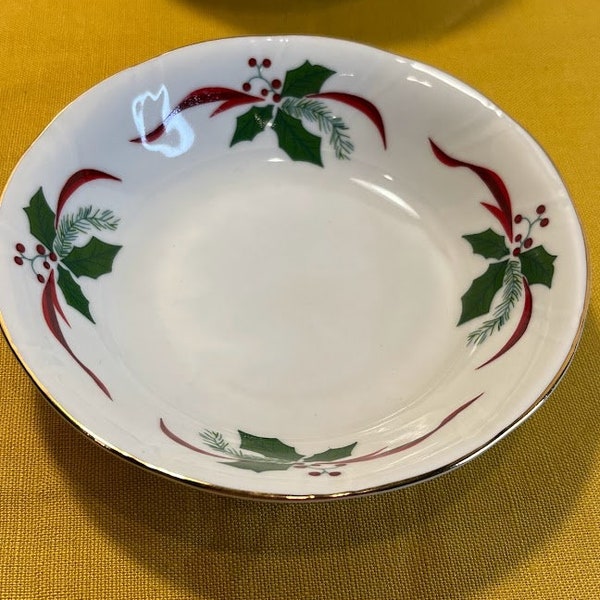 Southington Fine China by Baum "Victorian Holiday" Dessert Bowl (5)