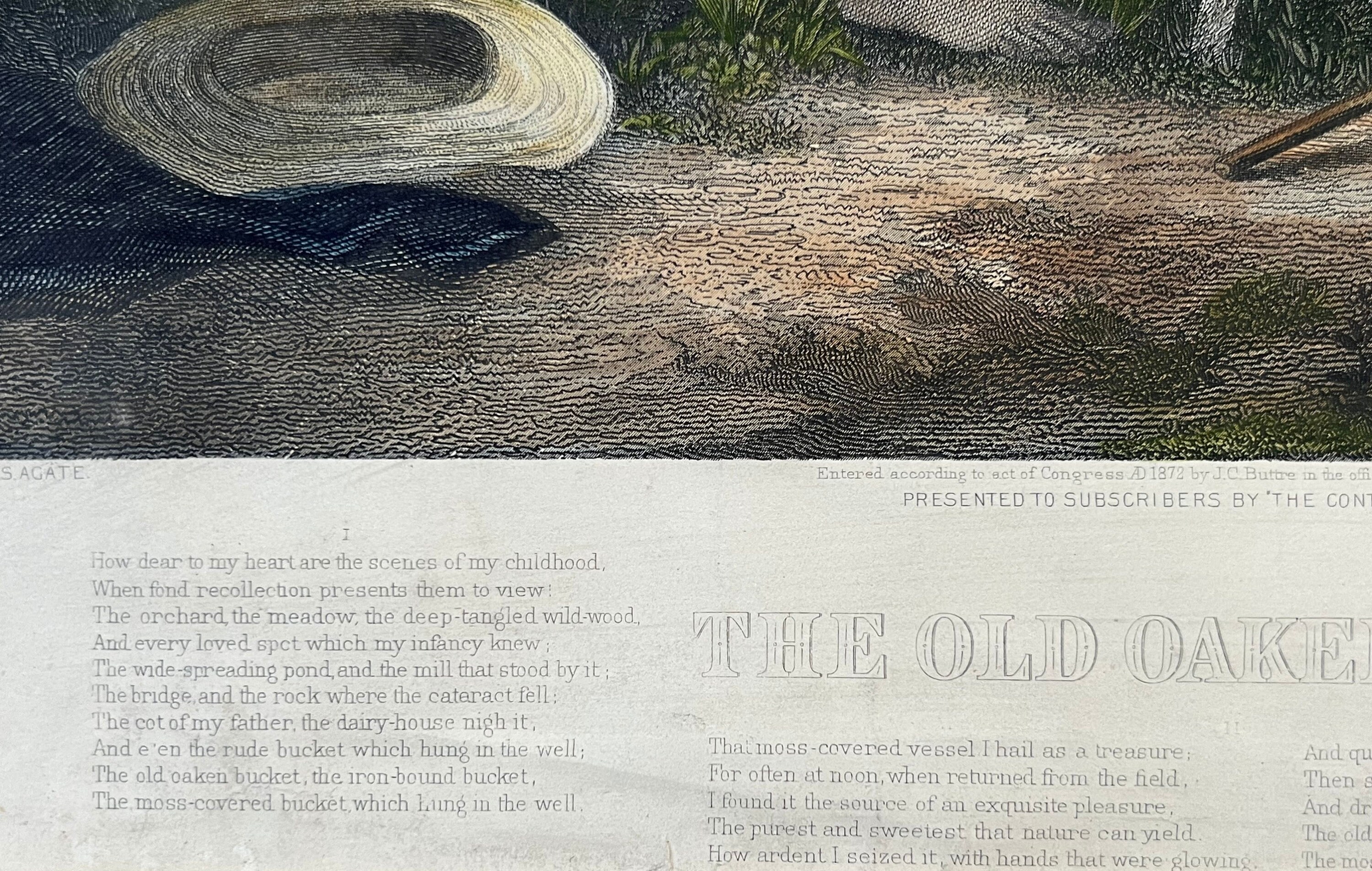 1872 Rare Original the Old Oaken Bucket Poem Etsy