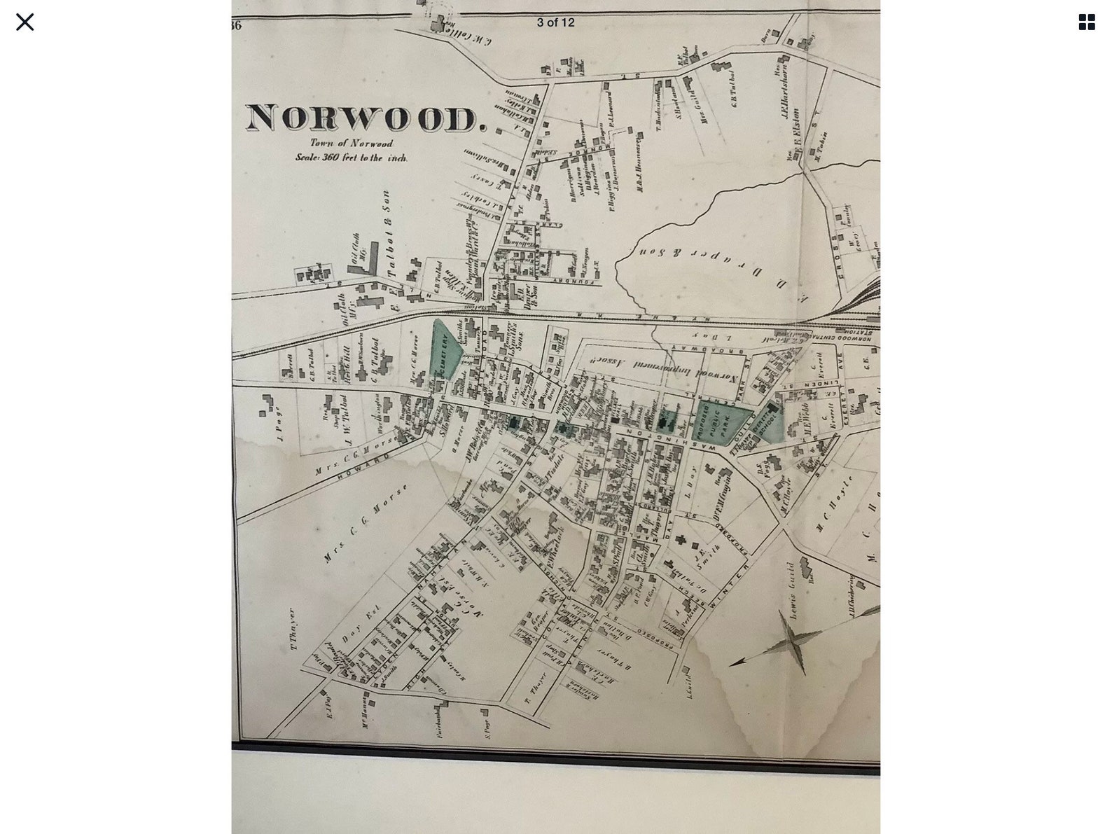 Original 1876 Norwood Map Mattedready to Framenot Etsy
