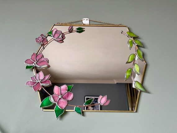 Stained on sale glass mirror