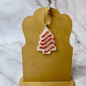 Cute 2-inch Christmas Tree Cake Ornament