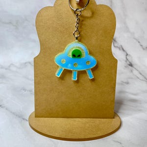 2-Inch Glow-in-the-Dark UFO Keychain