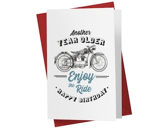 Carte D Anniversaire De Moto Etsy
