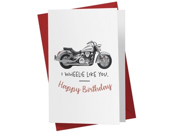 Carte D Anniversaire De Moto Etsy
