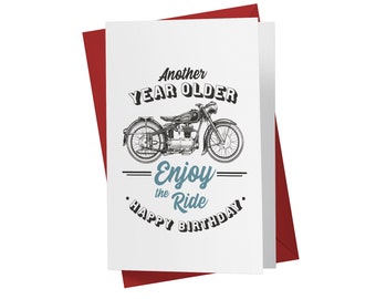 Carte D Anniversaire De Moto Etsy Canada