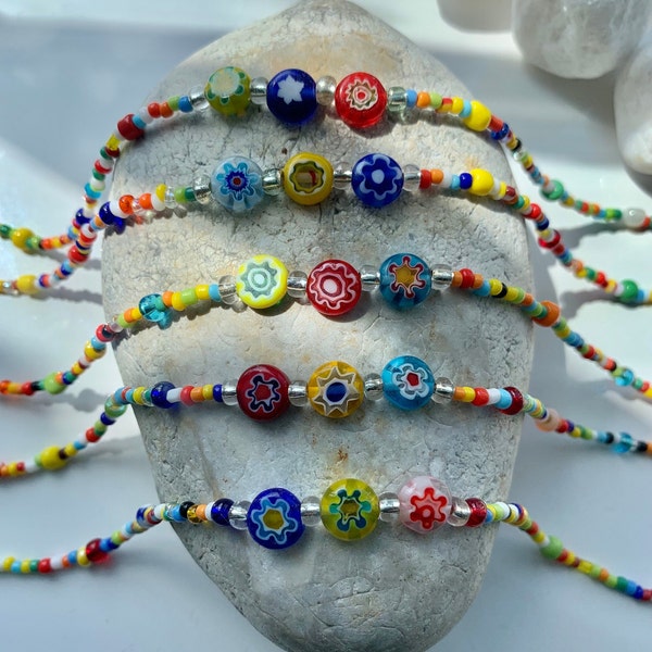 Millefiori necklace. Beaded necklace