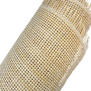 Fita quadrada de rattan semibranqueado (tecelagem tipo rádio) 60 cm imagem 5