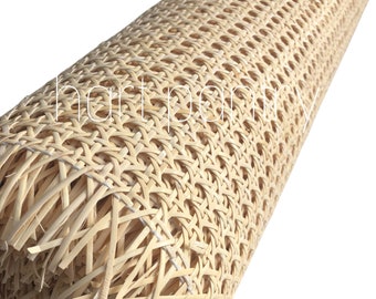 Semi-Bleached Rattan Cane Webbing - Open Weave, 16-24 inch width