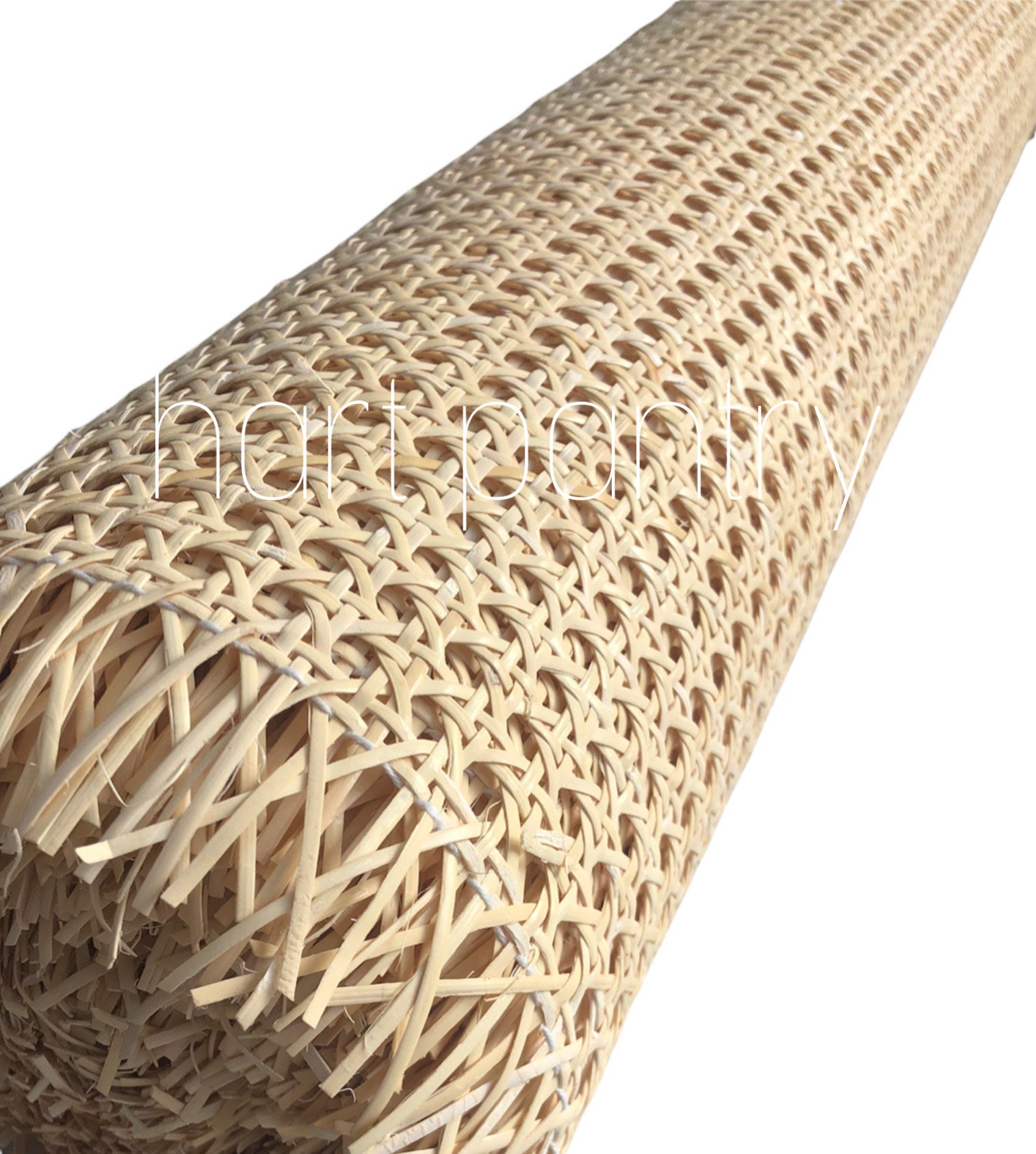 Discount Trends 24” Wide Natural Rattan Webbing Roll for Caning Projects - Woven Open Mesh for Caning Chair - Rattan Hexagon Cane Webbing - 24 x 24