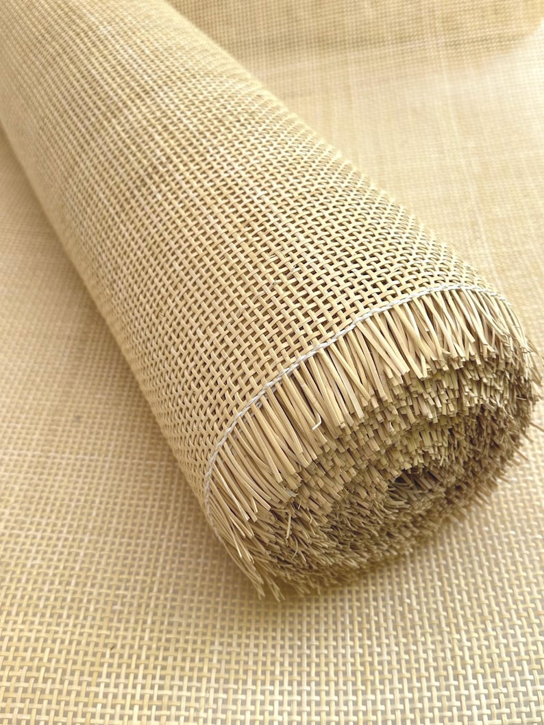 Fita quadrada de rattan semibranqueado (tecelagem tipo rádio) 60 cm imagem 6