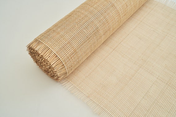 Natural Rattan Cane Webbing, Radio Weave, Furniture Decor, 18-48 inch width