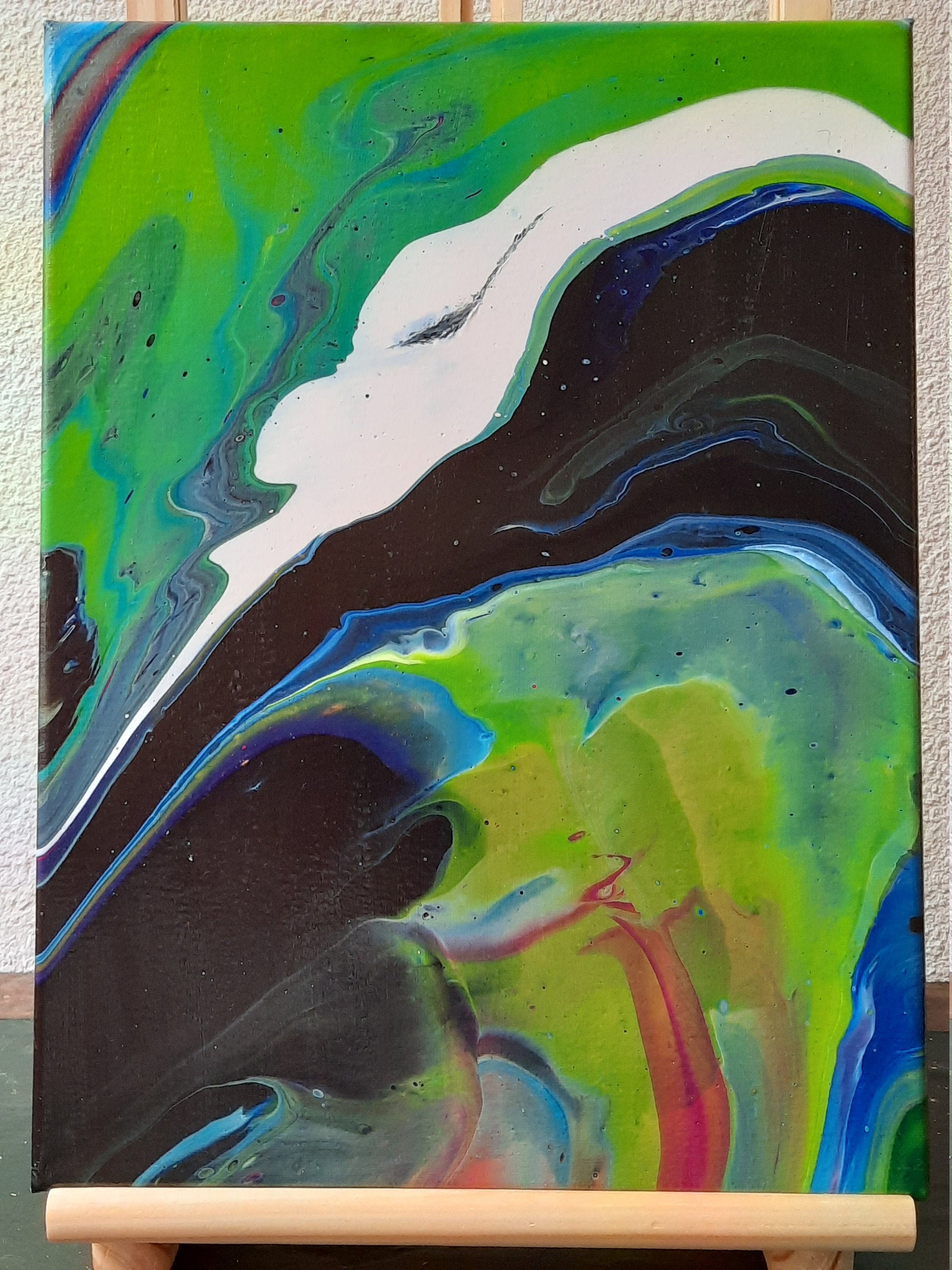 Peinture Abstraite Unique Laura Fluid Art 40x30cm