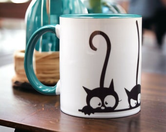 Brighten Up Your Day with Our Adorable Cat-Themed Mug