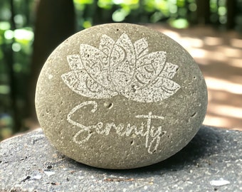 Serenity Engraved Pebble - Home Decor - Home Accents - Outdoor and Garden