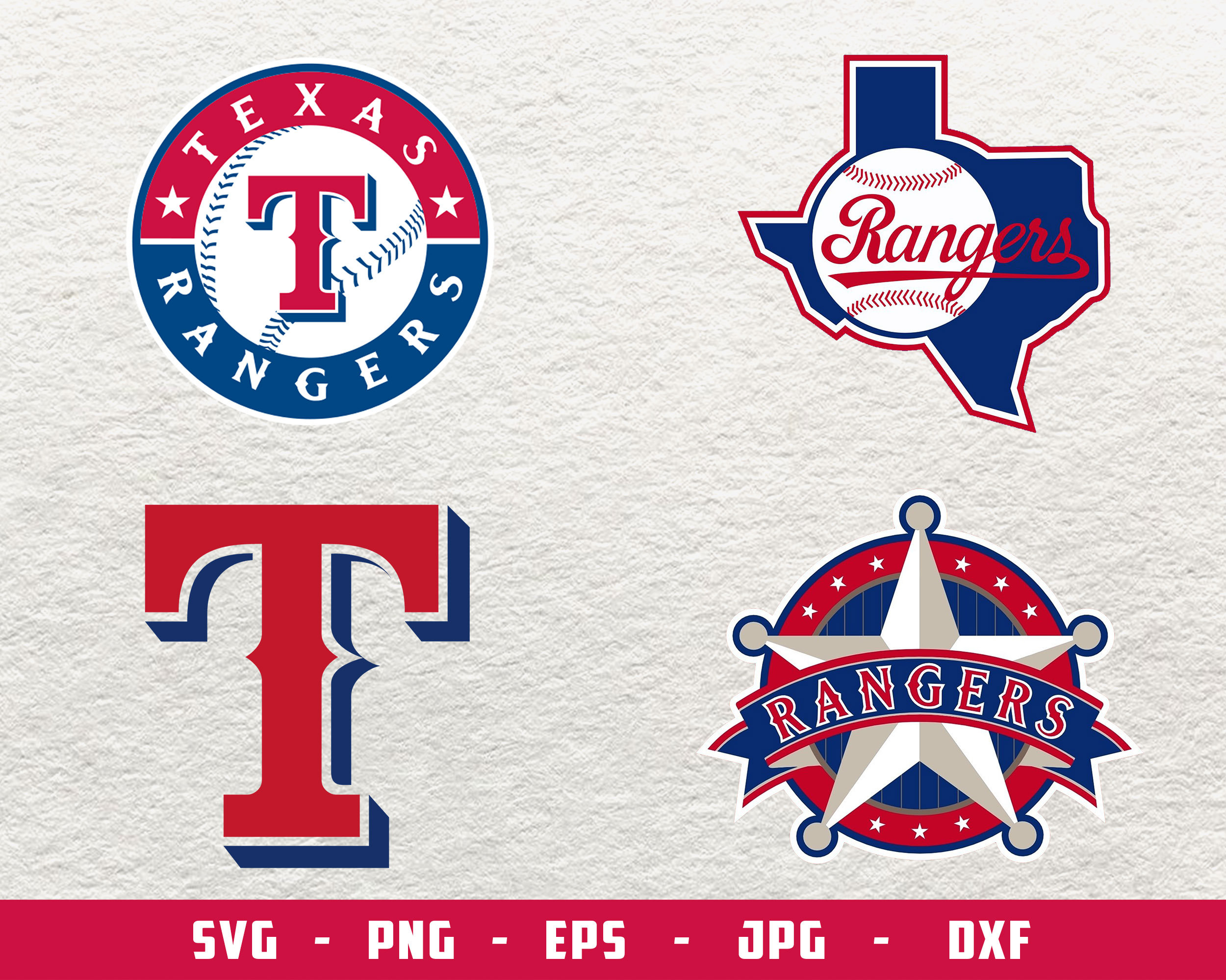 Texas Rangers Baseball Team Logo Texas Rangers Baseball Team Etsy