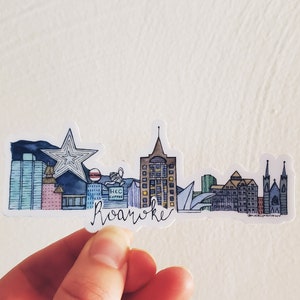 Roanoke, VA Skyline Magnet