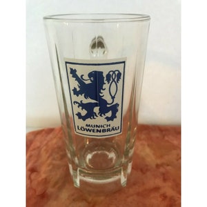 LOWENBRAU 10 oz Beer Glass Mug Stein Munich Germany