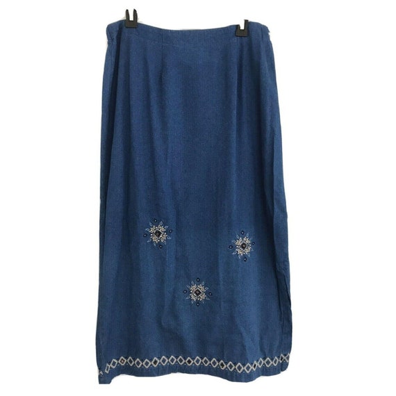 Koret City Blues Modest Skirt, sz 16 ,Straight, E… - image 1