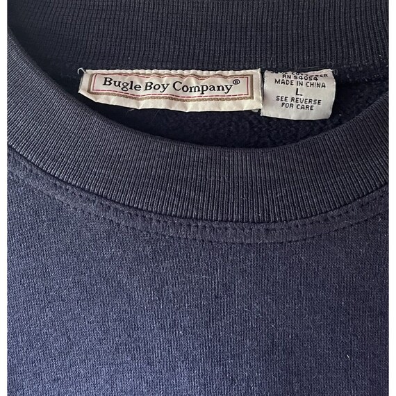 Vintage 90s Bugle Boy Sweatshirt Size Large Embro… - image 3